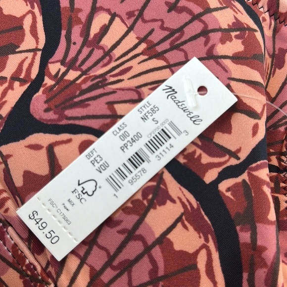 🤩NEW MADEWELL- Second Wave Balconette Bikini Top in Painted Seashells - Picture 8 of 9